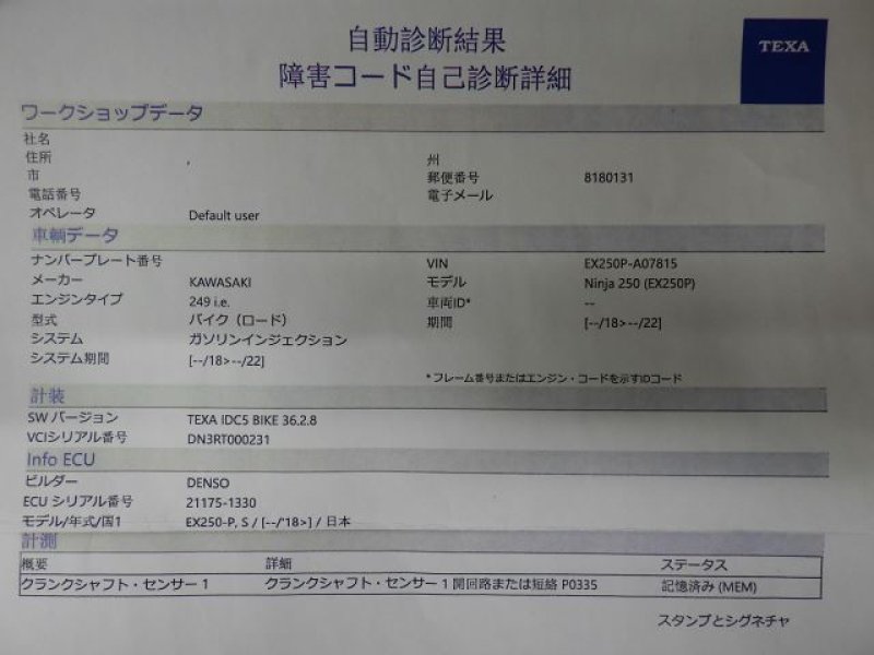 Kawasaki Bike NINJA250-2